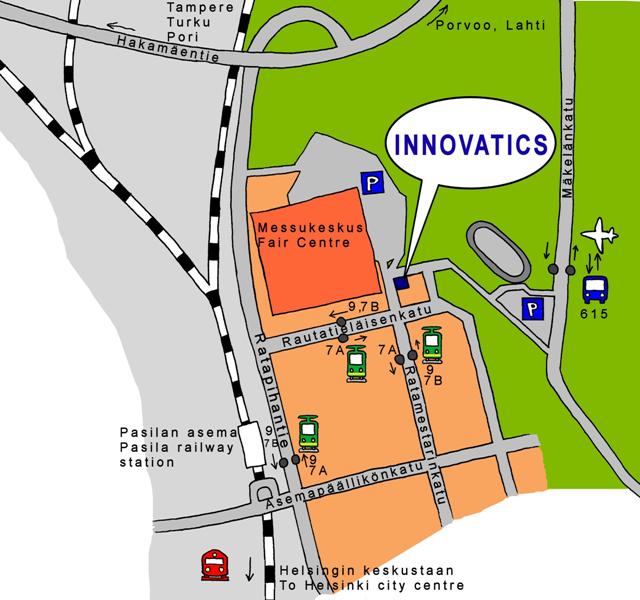 Kartta Innovatics Oy:n toimiston sijainnista